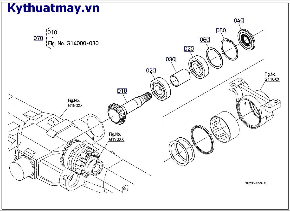 Bánh răng truyền động nón ( trước)